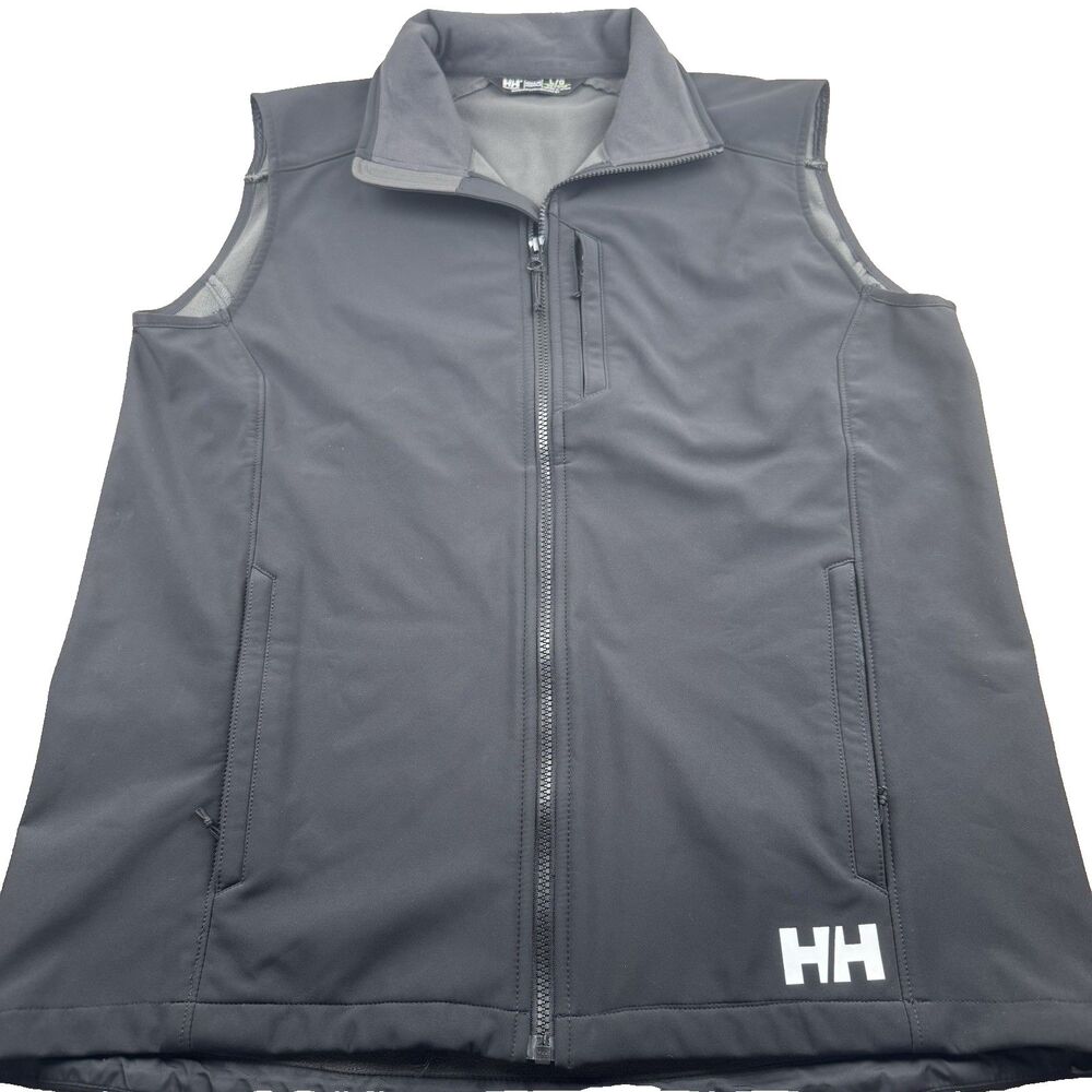 Helly Hansen Paramount Softshell Vest Black With Pockets Men's Size L Outdoors